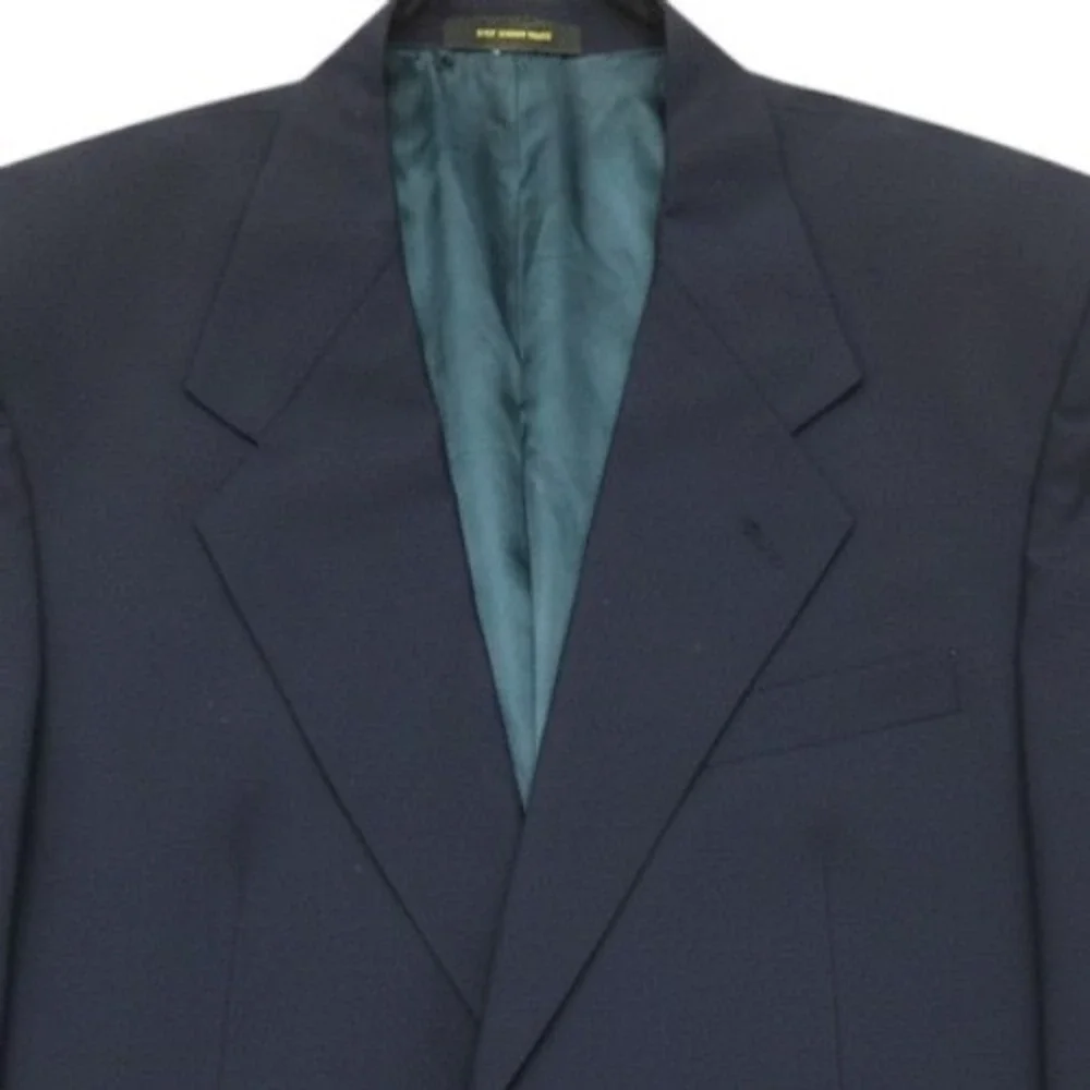 VTG Monsieur Givenchy Blazer Mens 42 Navy Gold Buttons Wool Sport Coat USA Made